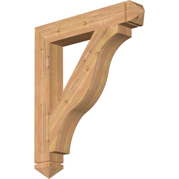 Ekena Millwork Funston Arts & Crafts Smooth Bracket, Western Red Cedar, 5 1/2"W x 36"D x 42"H BKT06X36X42FST03SWR - main